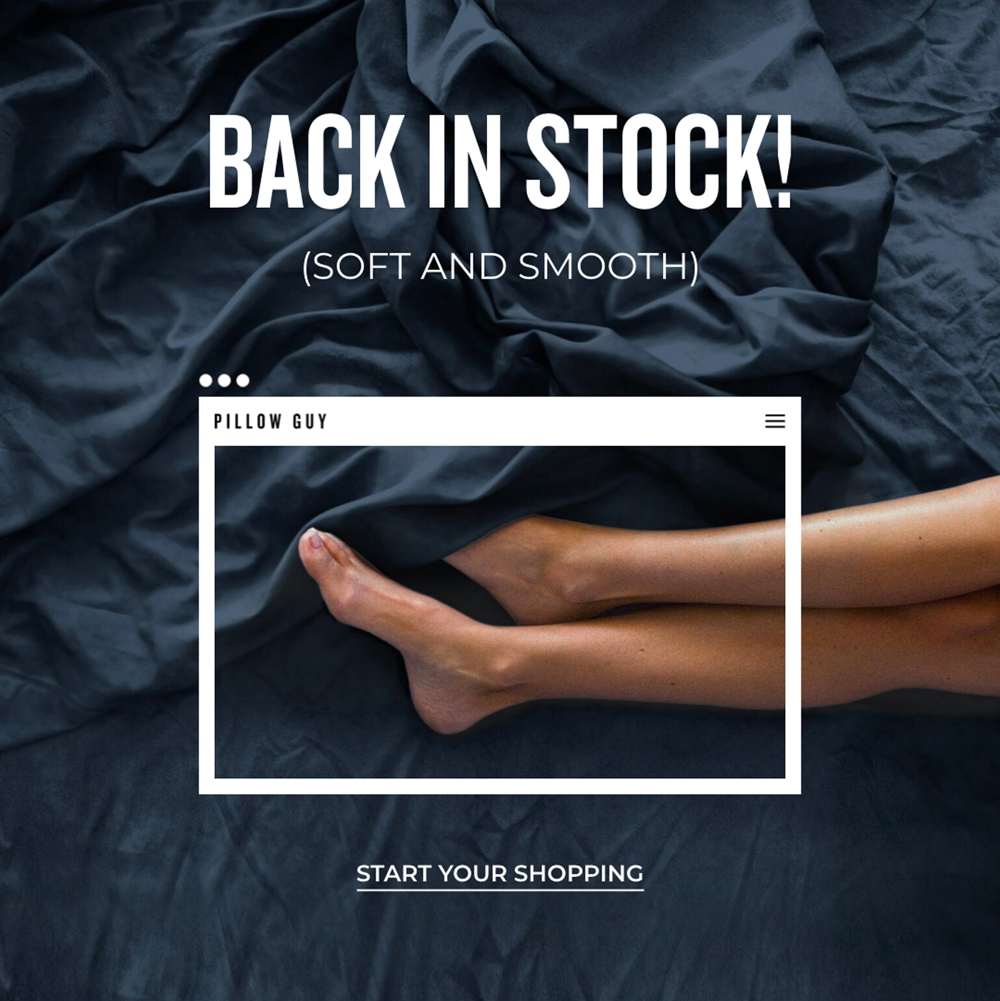 Pillow Guy Back in Stock Facebook Ad Design