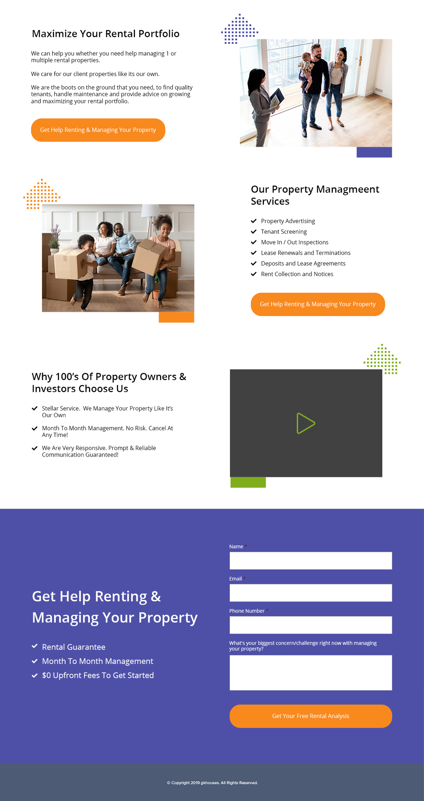 GK Houses Landing Page Design Project