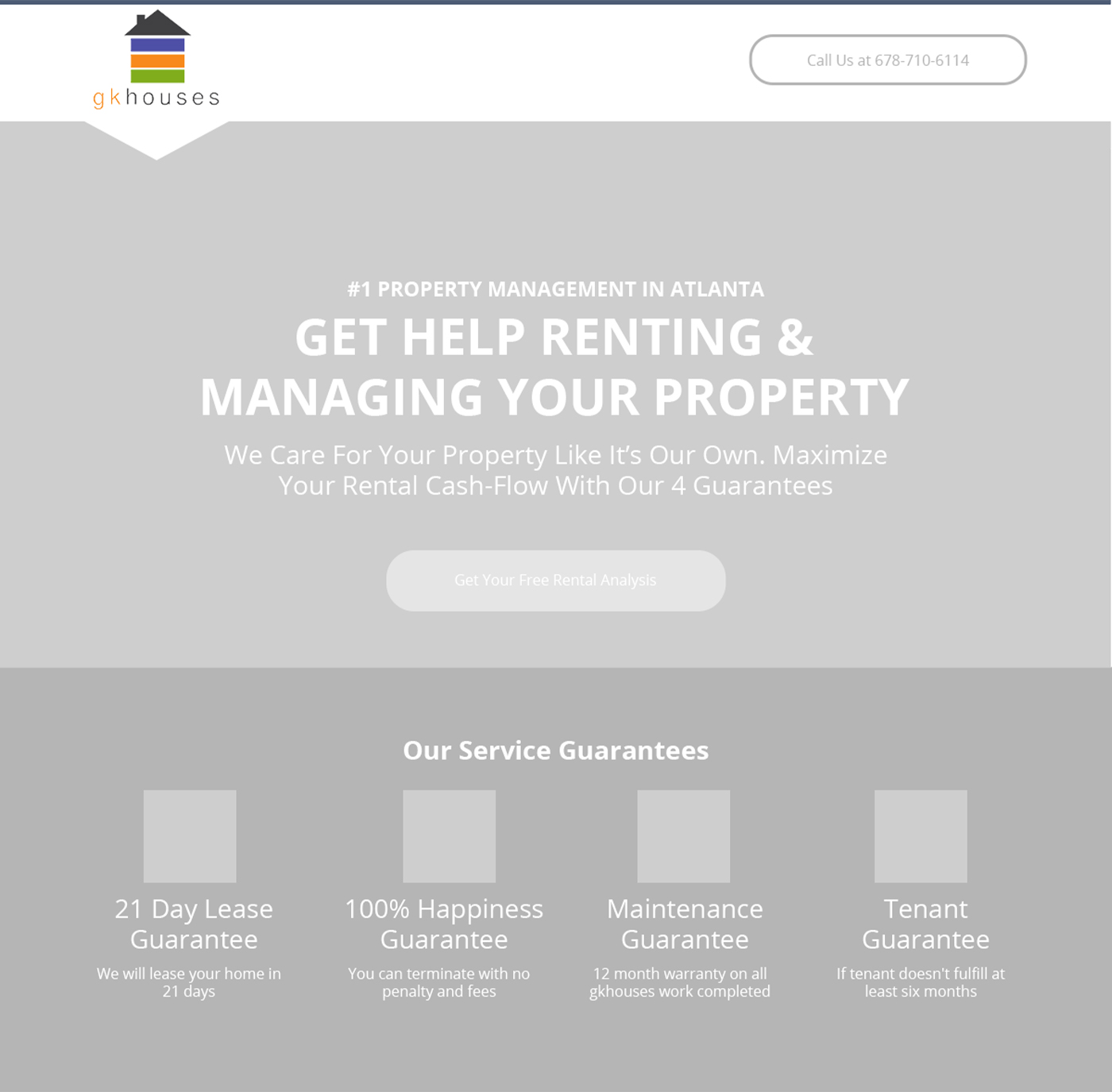 GK Houses Website Wireframe