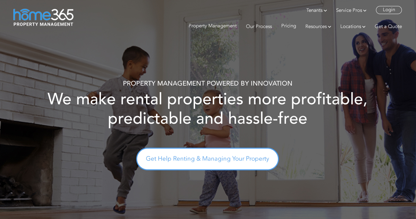 Home 365 Homepage Hero Design