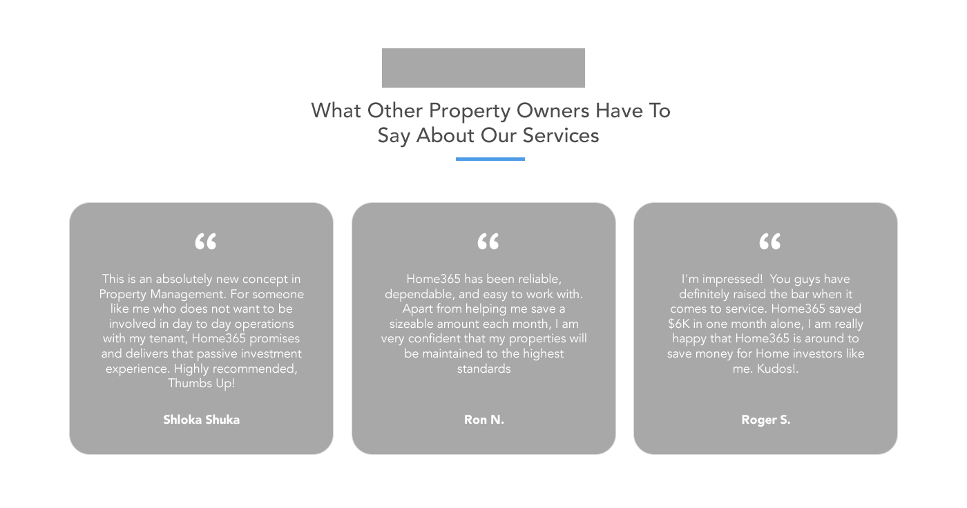 Home 365 Review Wireframe