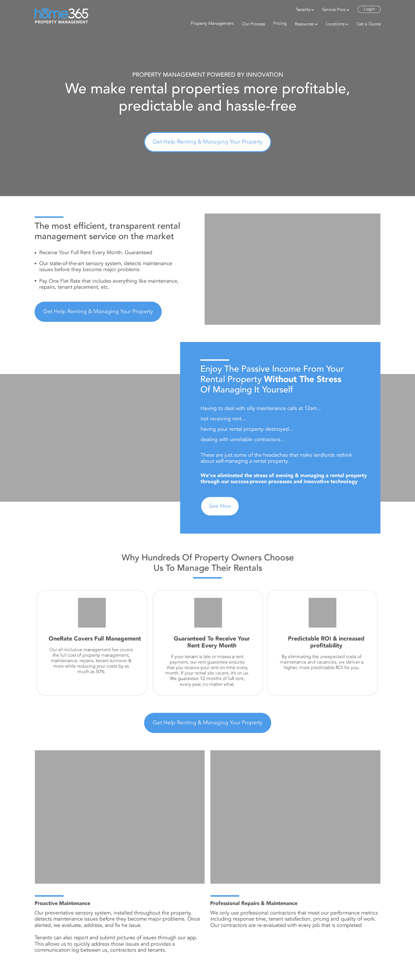 Home 365 Wireframe Design