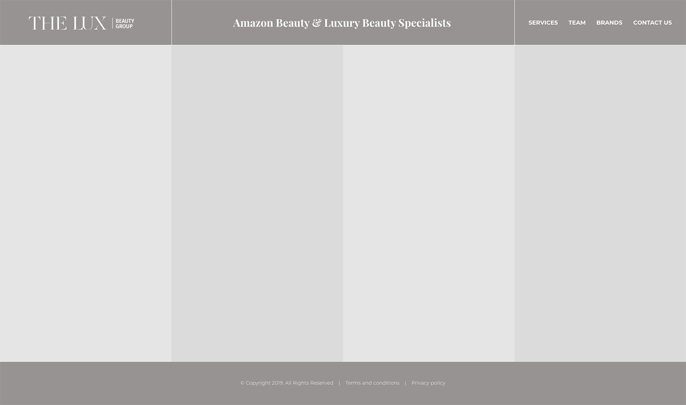 The Lux Beauty Group Wireframe Design