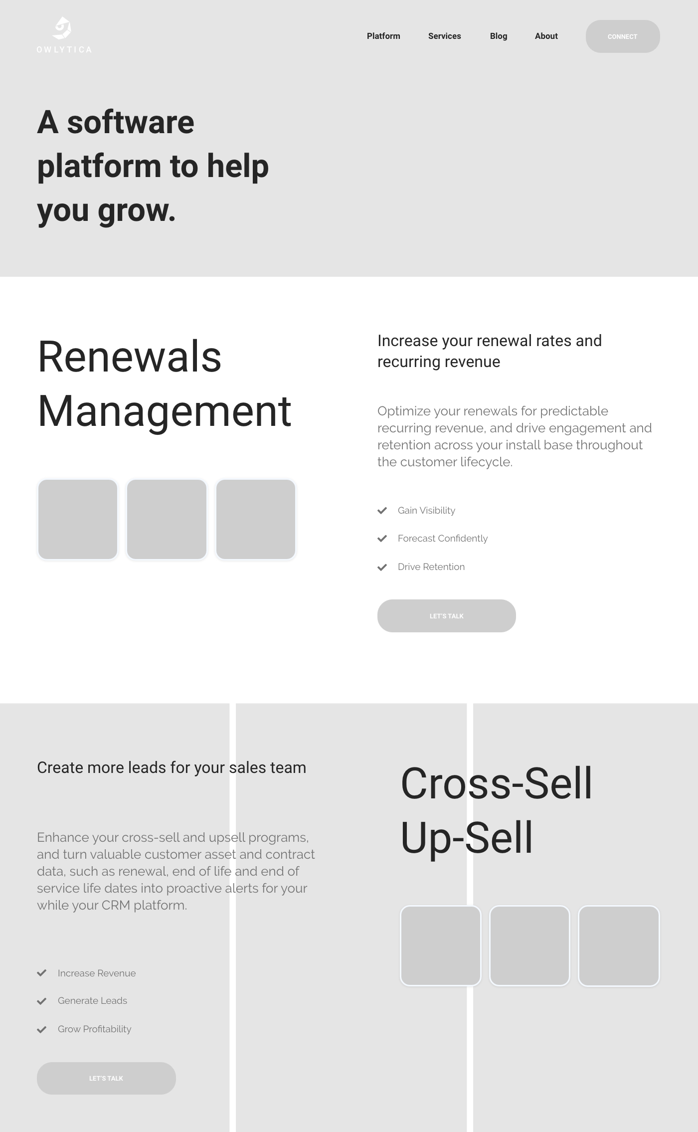 Owlytica Wireframe Design